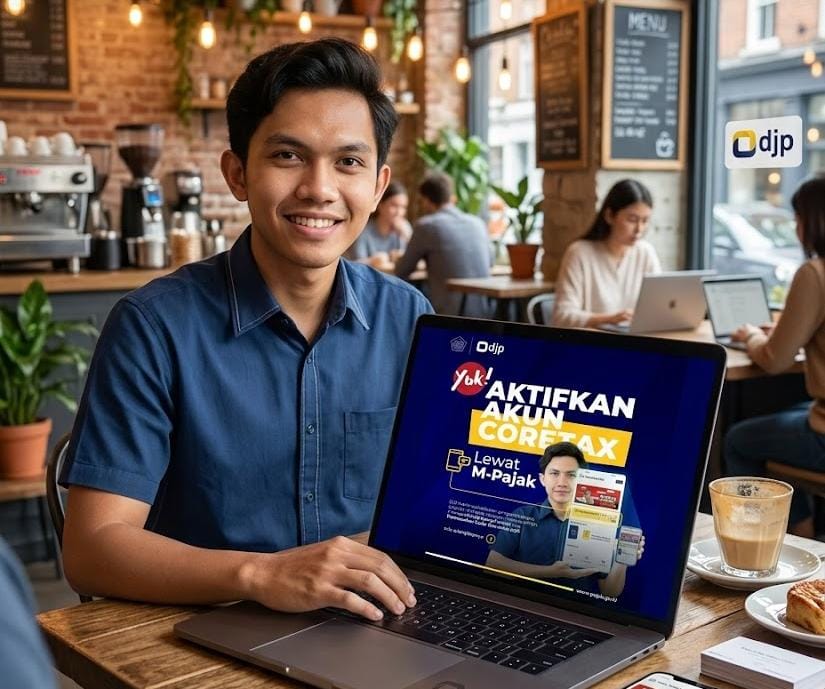 Cara aktivasi akun Coretax melalui aplikasi M-Pajak di smartphone