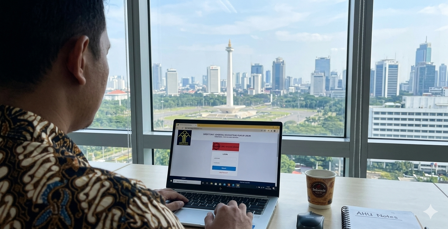 Pengurus perusahaan melakukan pelaporan tahunan PT melalui Sistem Administrasi Badan Hukum (SABH) untuk memenuhi kewajiban hukum dan perpajakan.