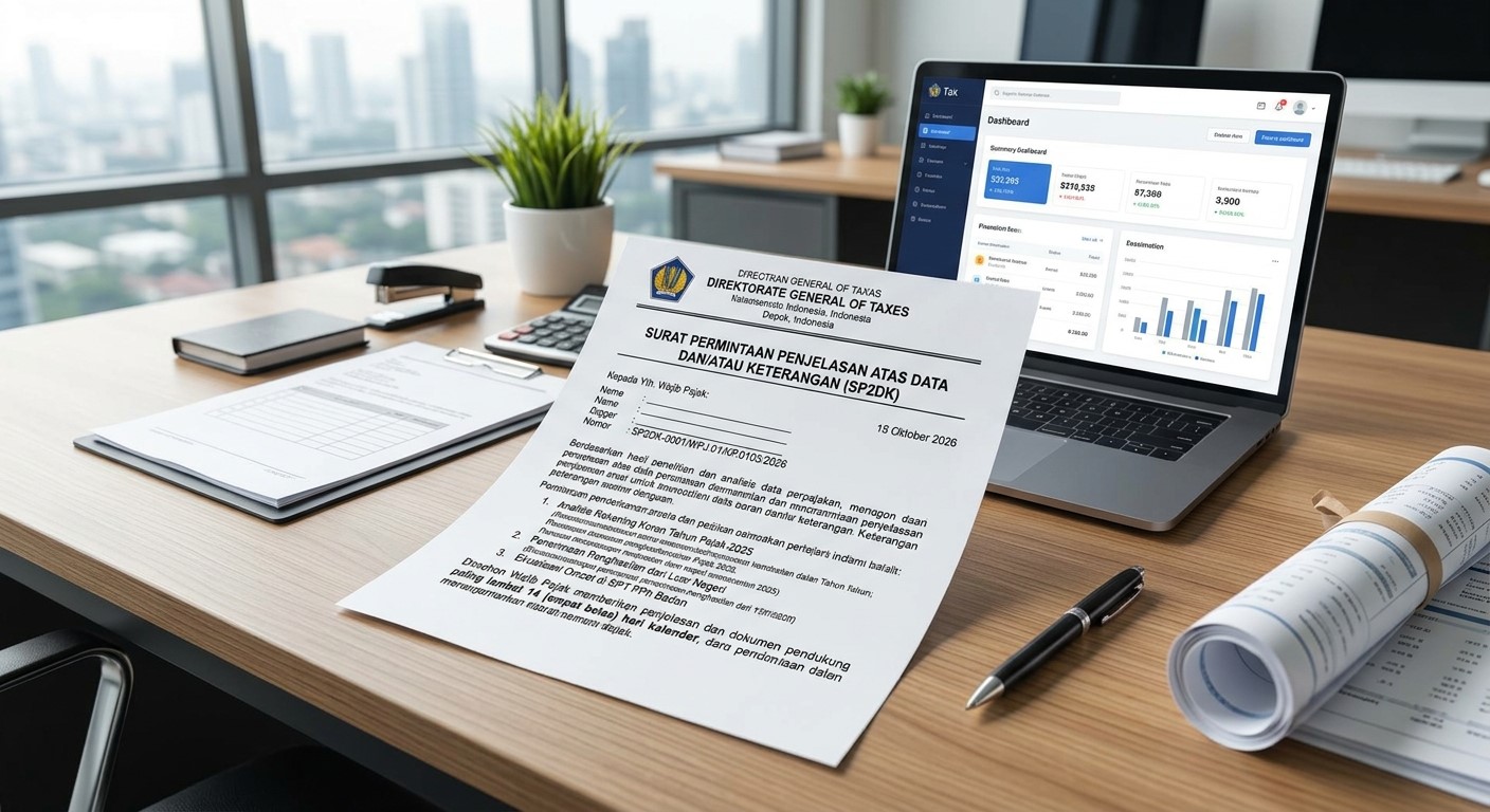 Ilustrasi penyelesaian SP2DK dan risiko pemeriksaan pajak sesuai SE-8/PJ/2026